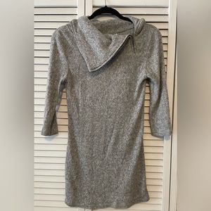 Gray sweater dress